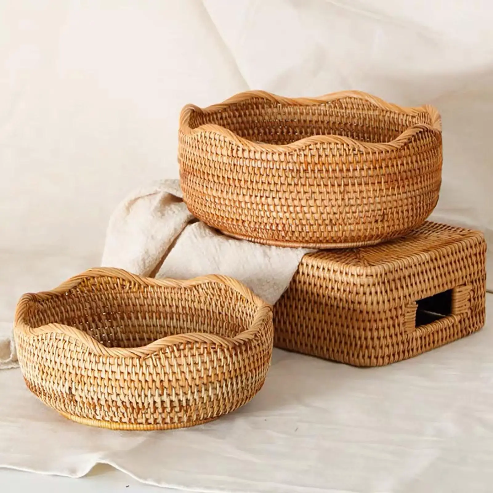 Food Snacks With Fiber - Plateau de stockage des aliments rond