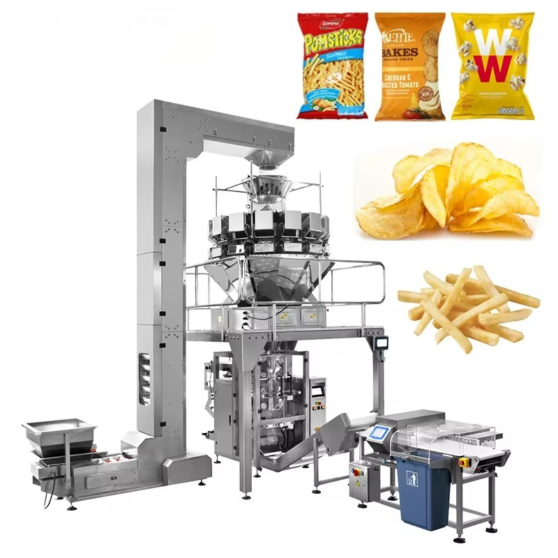 Food Packed Snacks - Machine d'emballage verticale avec peseuse à