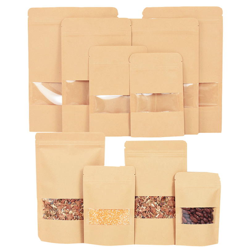 Food Snacks Candy - Sacs en papier Kraft à fermeture