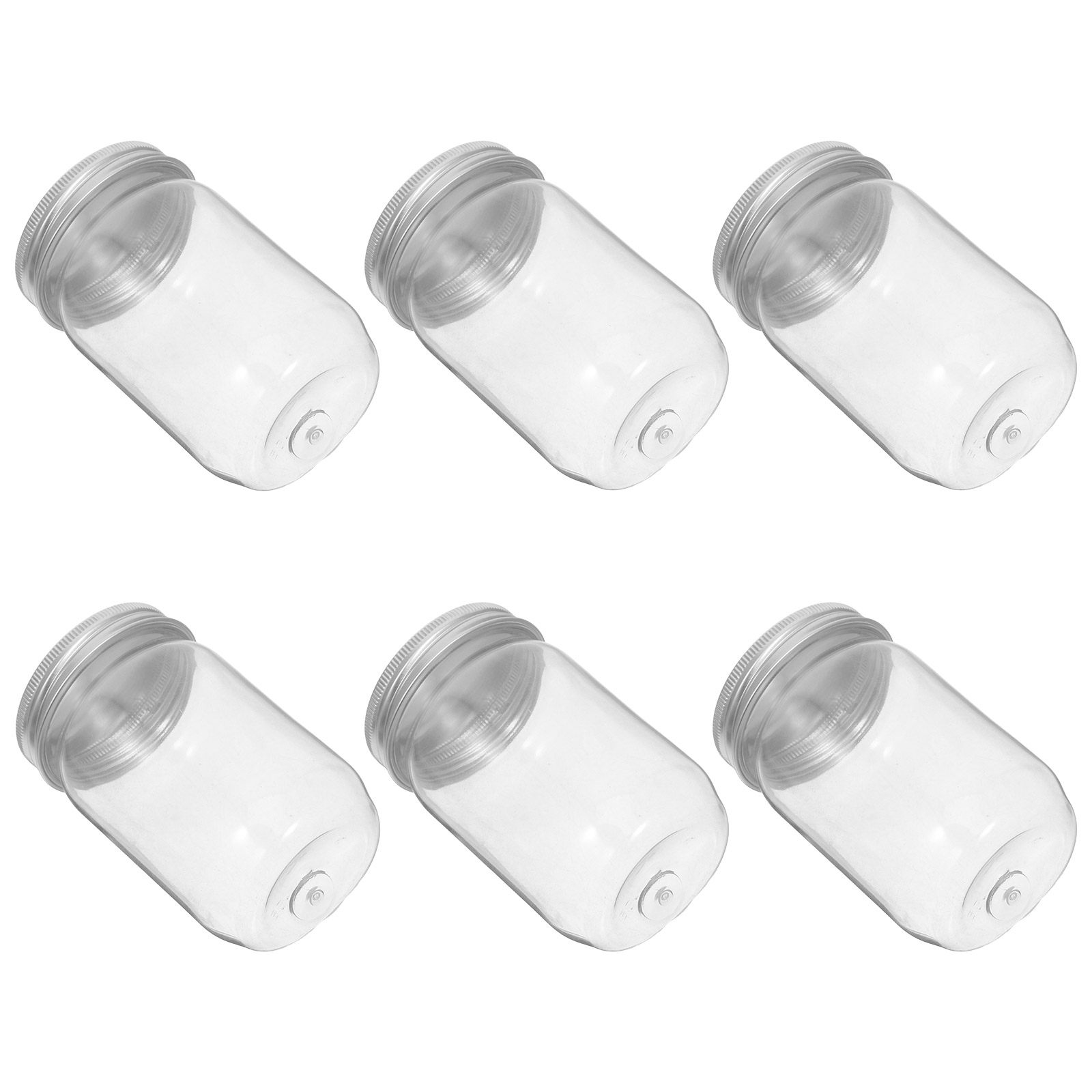Food Snacks Candy - 6 pots en plastique transparent avec