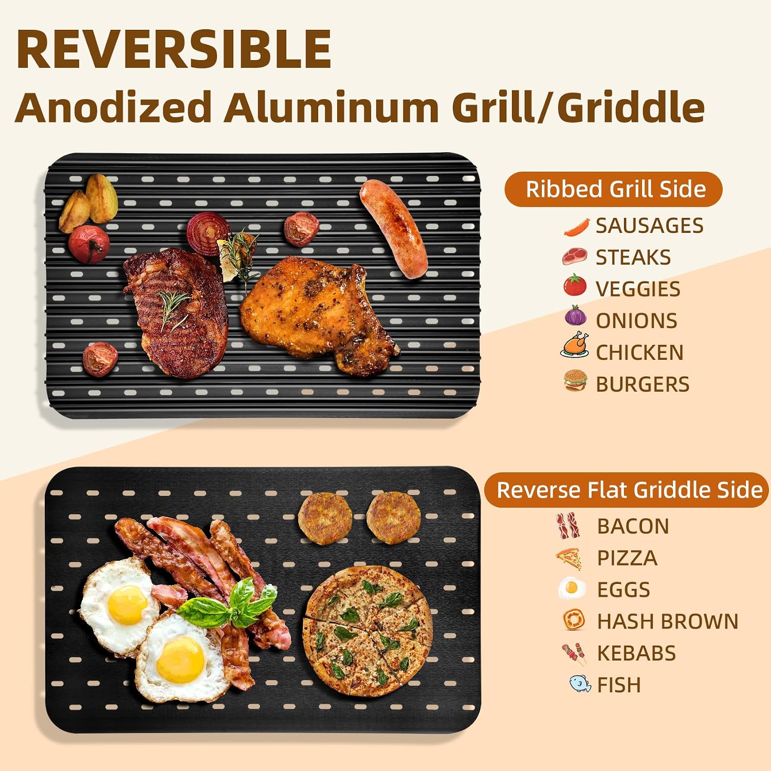 Grille de cuisson réversible e - Foods X avis et prix