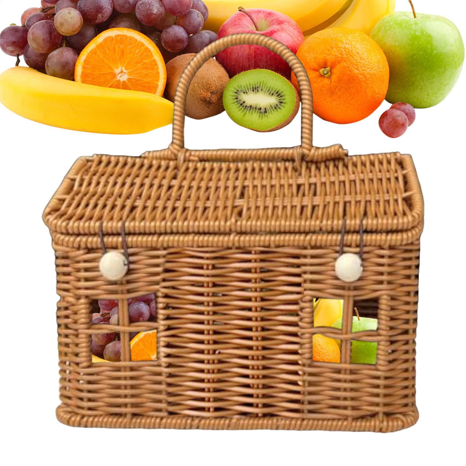Panier en rotin Vintage en for - Food Snacks With Fiber avis et prix