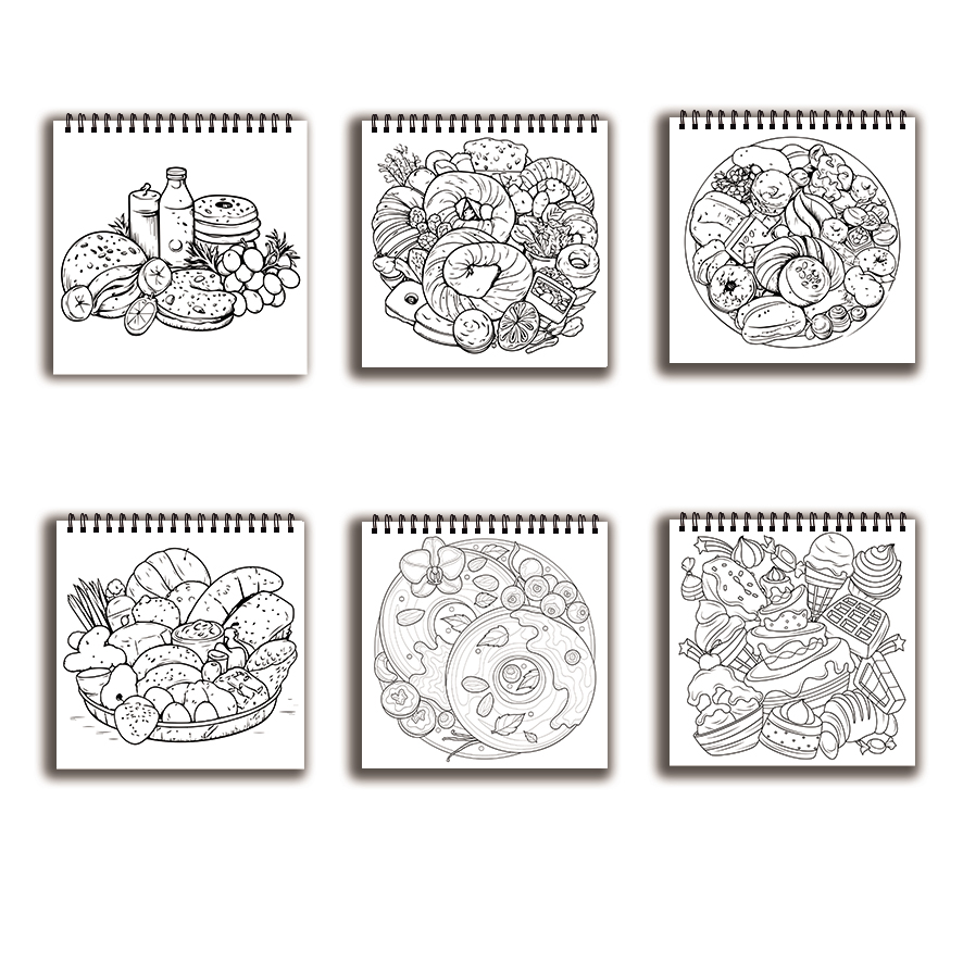 Livre de coloriage 8.27x8.27 p - Foods X avis et prix