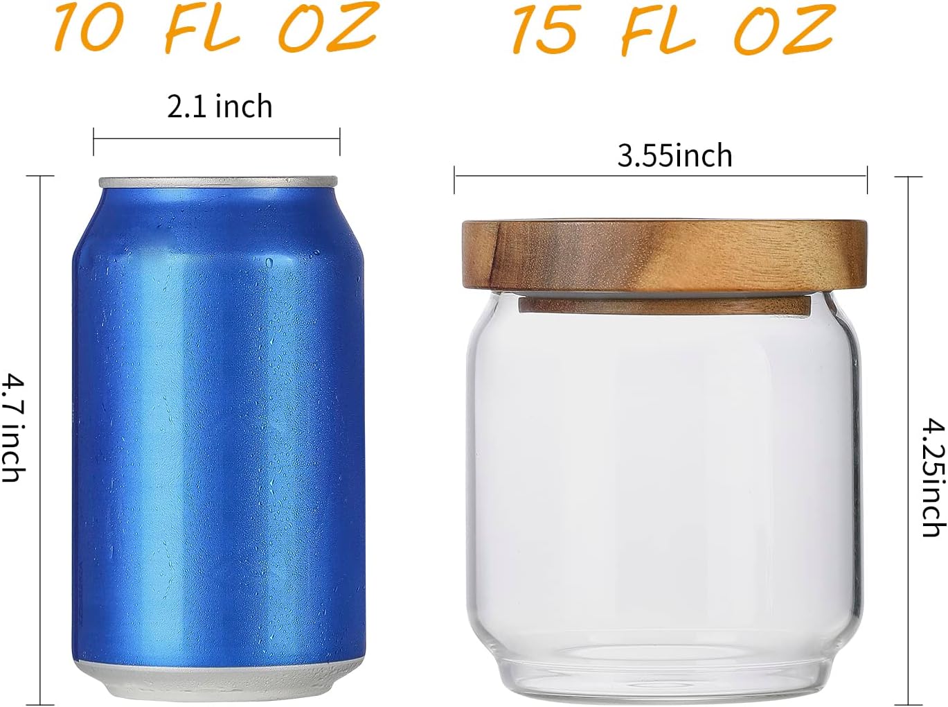 Lot de 4 bocaux en verre trans - Food Packed Snacks avis et prix